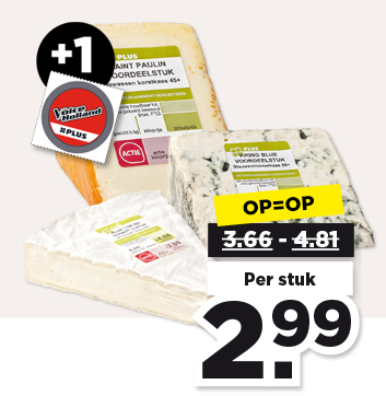 PLUS BRIE, ST. PAULIN OF VIKING BLUE VOORDEELSTUK