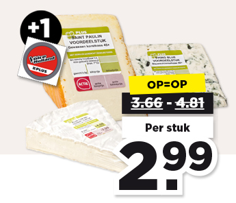 PLUS BRIE, ST. PAULIN OF VIKING BLUE VOORDEELSTUK
