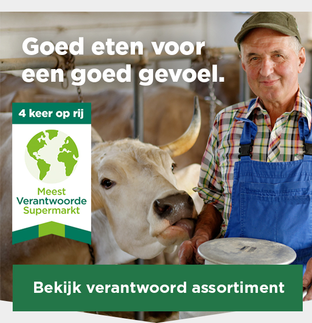 Goed eten voor een goed gevoel. | Bekijk verantwoord assortiment