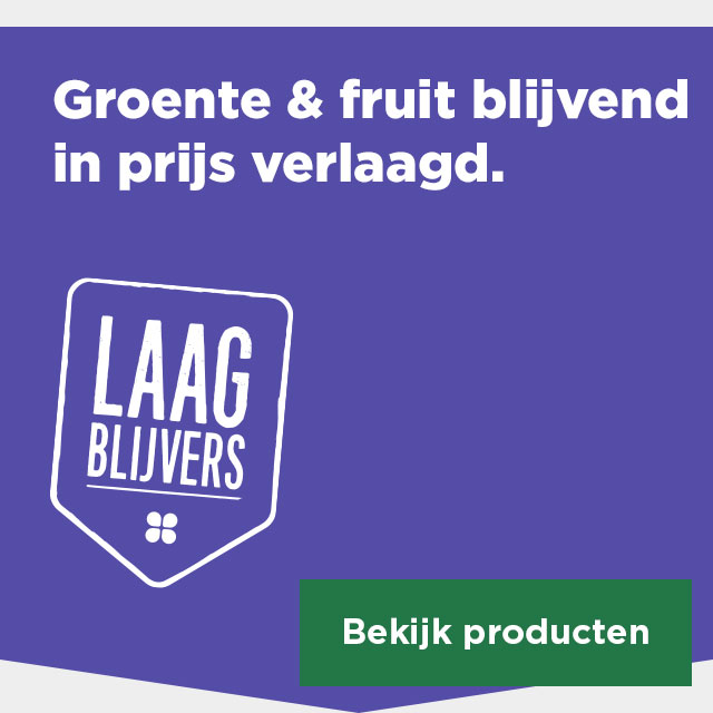 Laagblijvers | Groente & fruit blijvend in prijs verlaagd. | Bekijk producten