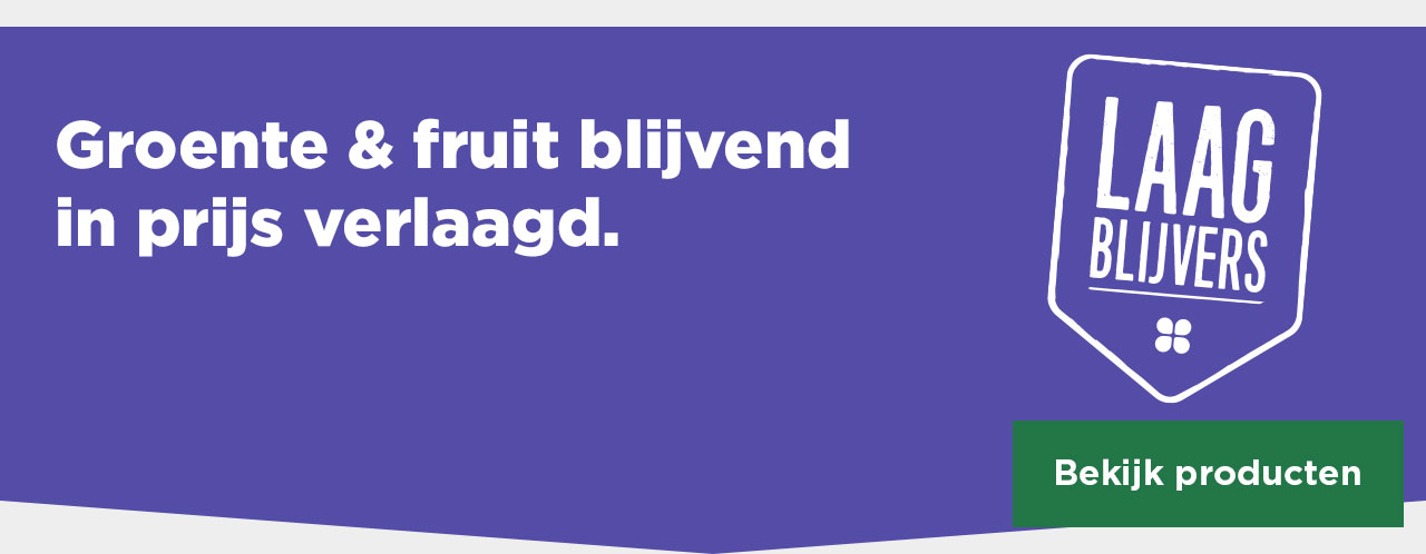 Laagblijvers | Groente & fruit blijvend in prijs verlaagd. | Bekijk producten