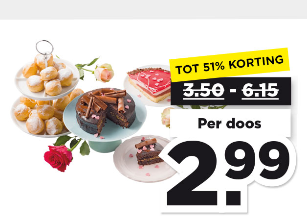 Slagroomsoesjes, Chocotaartje of Valentijn bavaroise | Bekijk aanbieding