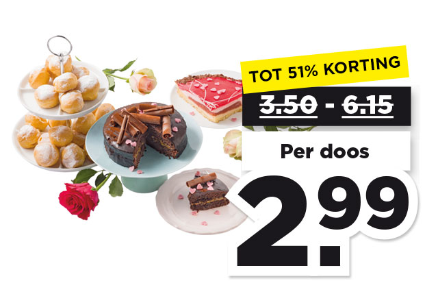Slagroomsoesjes, Chocotaartje of Valentijn bavaroise | Bekijk aanbieding