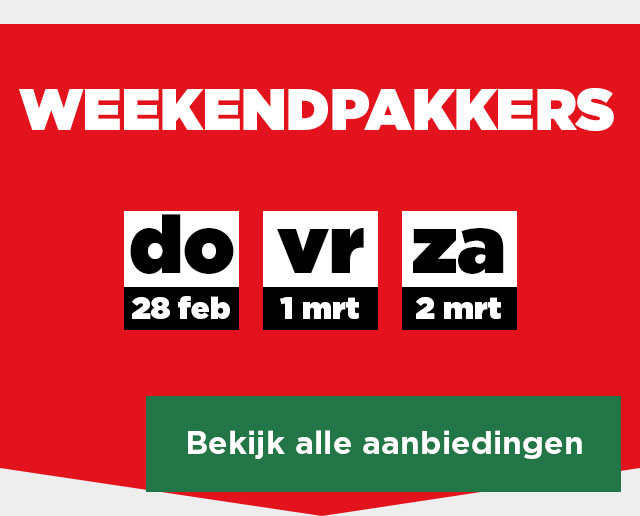 WEEKENDPAKKERS | Bekijk alle aanbiedingen
