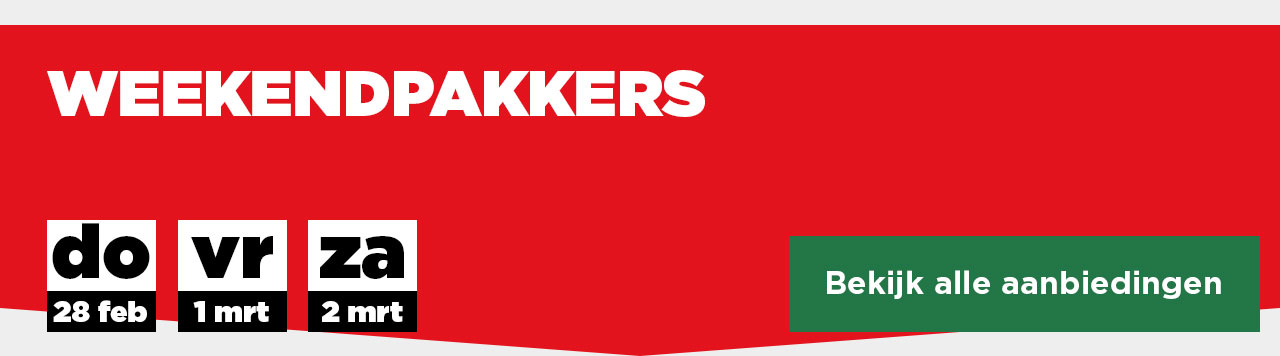 WEEKENDPAKKERS | Bekijk alle aanbiedingen