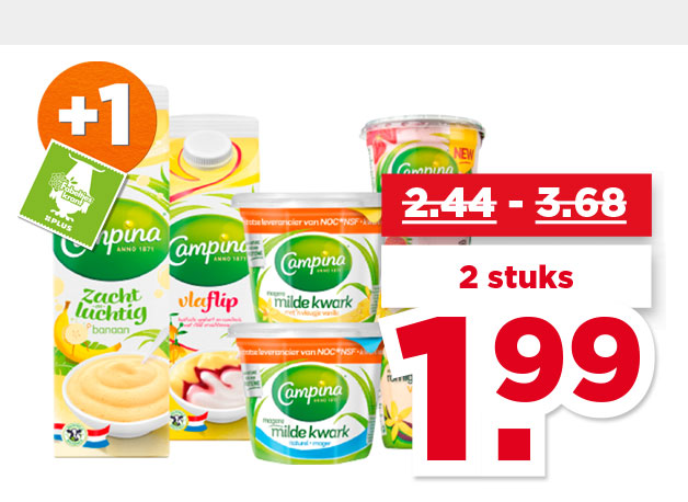 Campina Vla, romige yoghurt of kwark | Bekijk aanbieding
