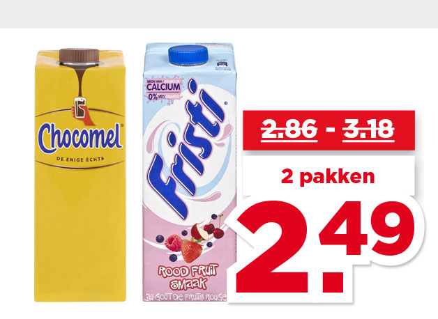Chocomel Houdbaar en Fristi | Bekijk aanbieding