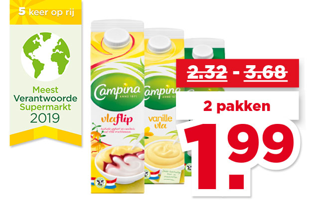 Campina Yoghurt of vla | Bekijk aanbieding