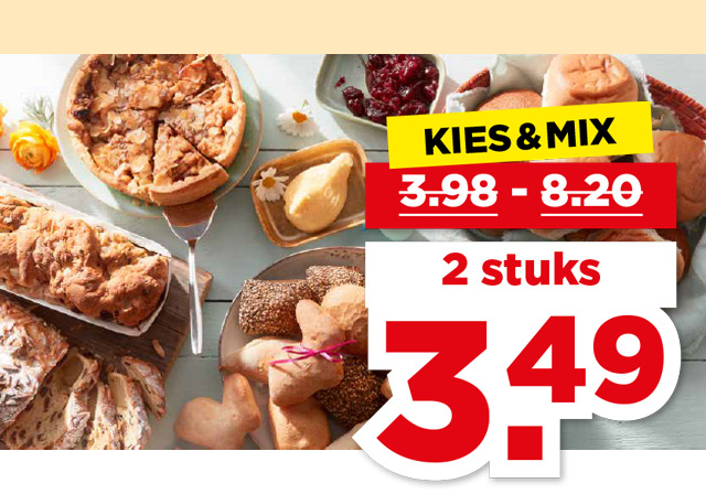 Kies & mix diverse soorten brood, notenstol of appeltaart | Bekijk aanbieding