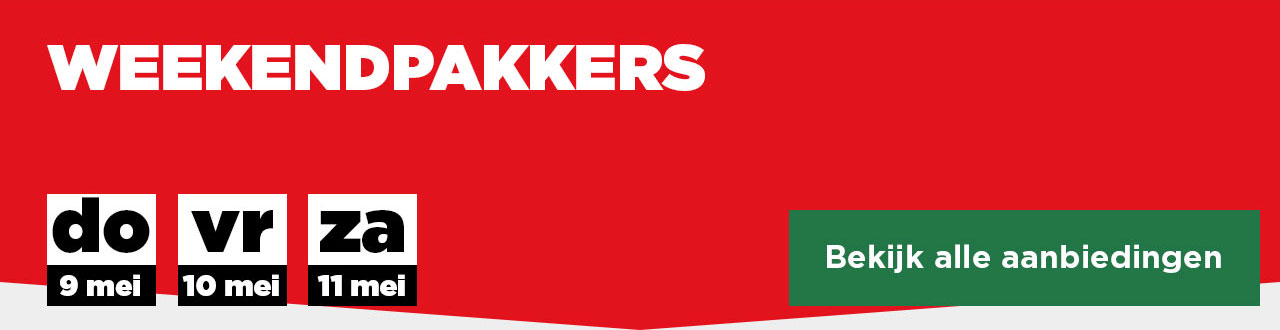WEEKENDPAKKERS | Bekijk alle aanbiedingen