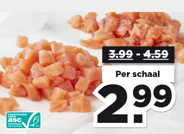 PLUS Gerookte zalmblokjes of zalmsnippers | Bekijk aanbieding