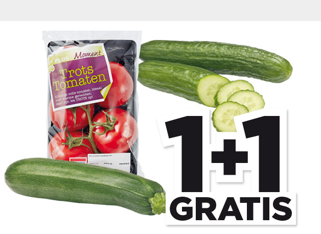 PLUS Komkommer, Courgette of Trotstomaten | Bekijk aanbieding