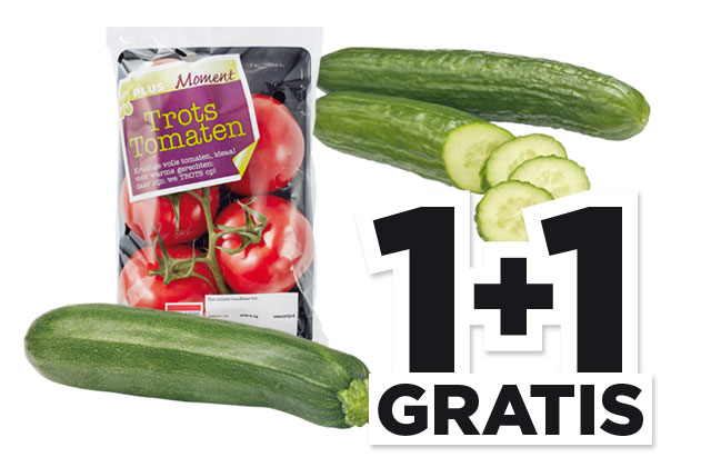 PLUS Komkommer, Courgette of Trotstomaten | Bekijk aanbieding