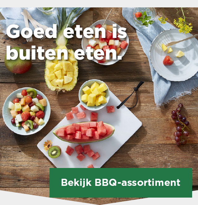 Goed eten is buiten eten. | Bekijk BBQ-assortiment