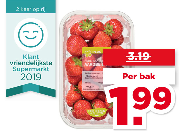 PLUS Hollandse aardbeien | Bekijk aanbieding
