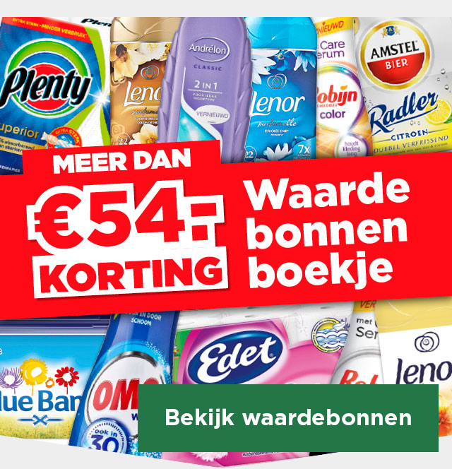 WAARDEBONNENBOEKJE | MEER DAN €54,- KORTING | Bekijk waardebonnen