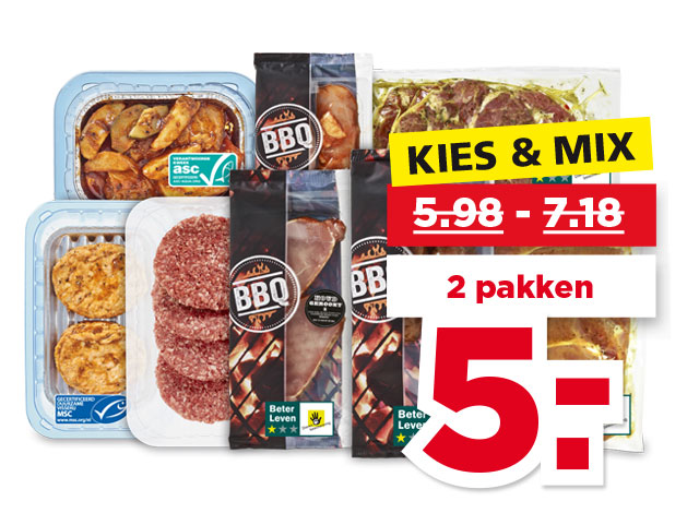 BBQ Kies & Mix vlees, vis of vega | Bekijk aanbieding
