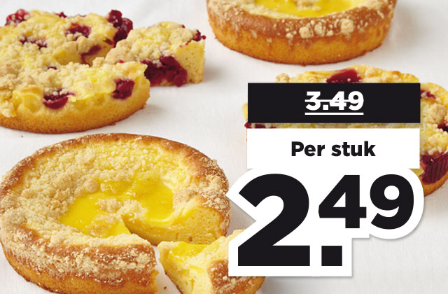 PLUS Kersen- of lemoncaketaartje | Bekijk aanbieding