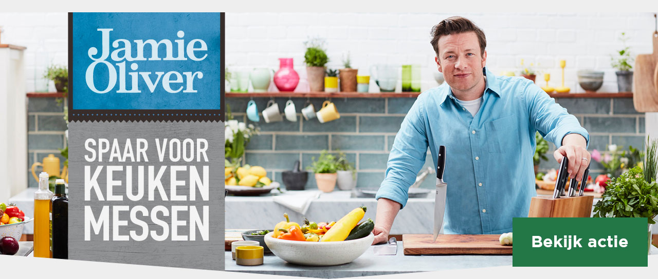 Jamie Oliver | SPAAR VOOR KEUKENMESSEN | Bekijk actie