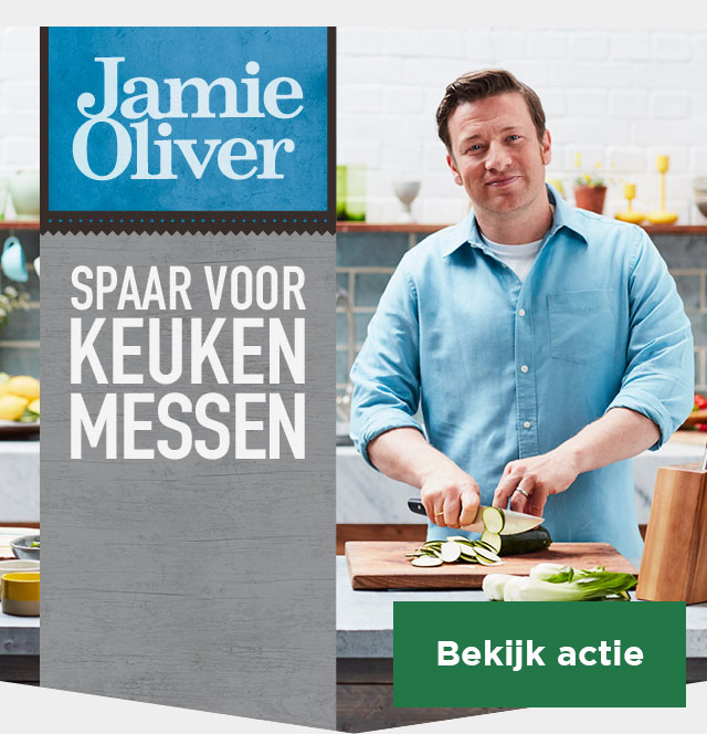 Jamie Oliver | SPAAR VOOR KEUKENMESSEN | Bekijk actie