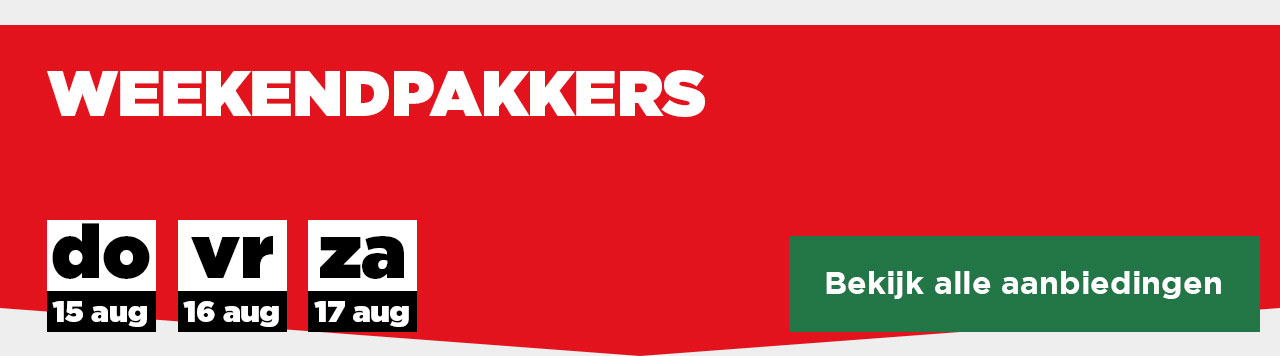WEEKENDPAKKERS | Bekijk alle aanbiedingen