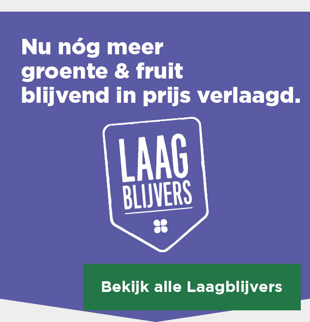 Nu nóg meer groente en fruit blijvend in prijs verlaagd | Bekijk alle Laagblijvers