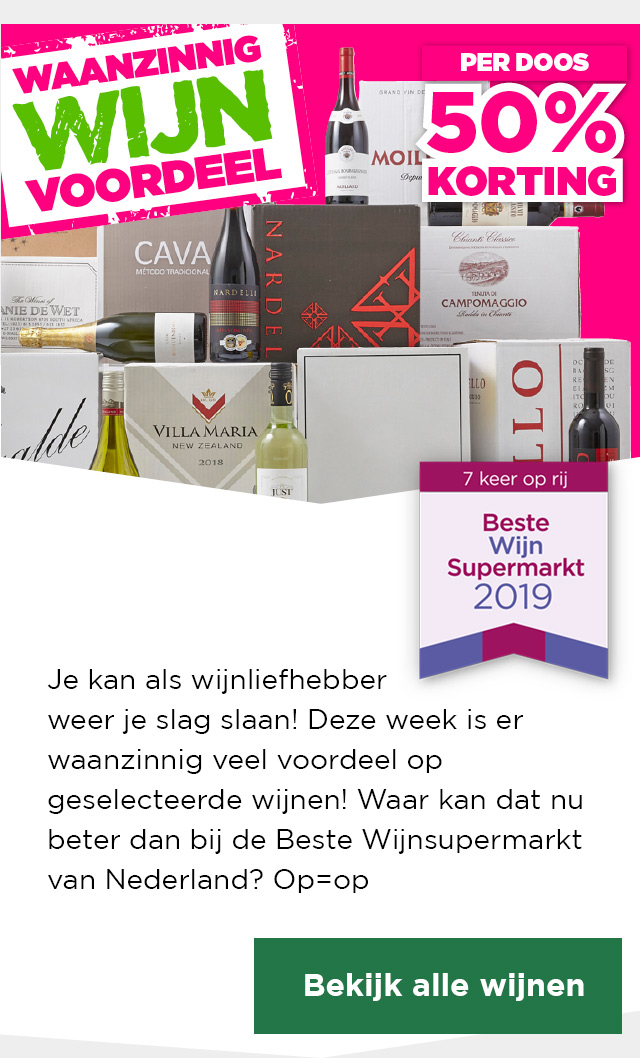 Waanzinnig Wijn Voordeel | Je kan als wijnliefhebber weer je slag slaan! Deze week is er waanzinnig veel voordeel op geselecteerde wijnen! Waar kan dat nu beter dan bij de Beste Wijn Supermarkt van Nederland? Op=op | Bekijk alle wijnen