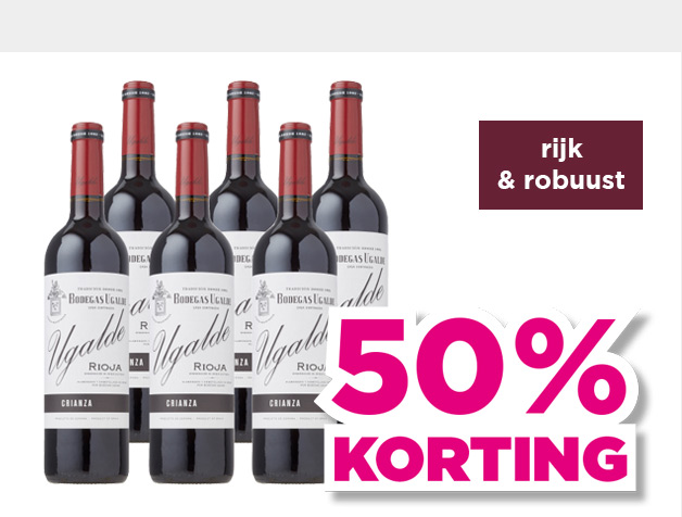 Bodegas Ugalde | Rioja Crianza | rijk & robuust | 50% korting | van 71.94 voor 35.97 | Bekijk wijn