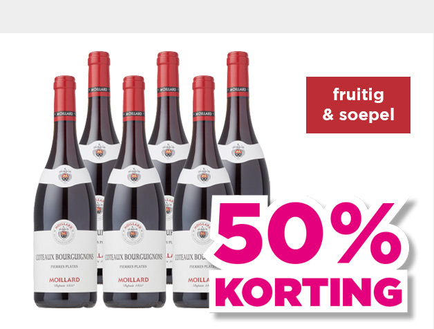 Moillard | Coteaux Bourguignons 'Pierres Plates' | fruitig & soepel | 50% korting | van 53.94 voor 26.97 | Bekijk wijn