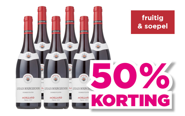 Moillard | Coteaux Bourguignons 'Pierres Plates' | fruitig & soepel | 50% korting | van 53.94 voor 26.97 | Bekijk wijn