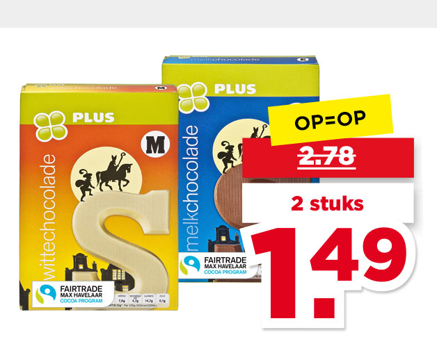 PLUS Chocoladeletter | Bekijk aanbieding
