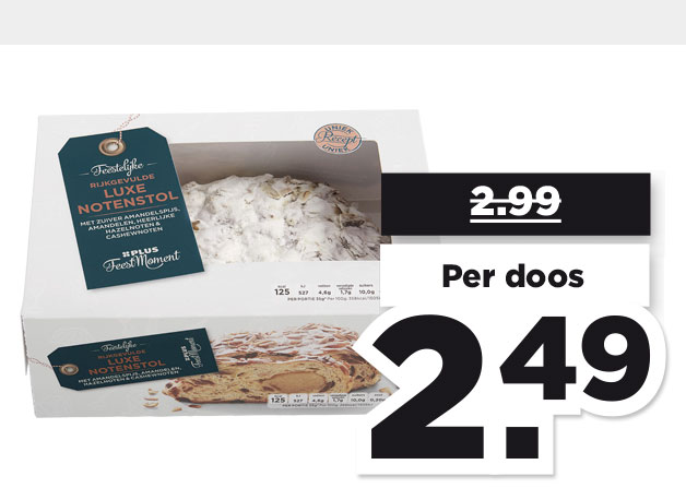 PLUS FeestMoment Rijkgevulde luxe notenstol | Bekijk aanbieding