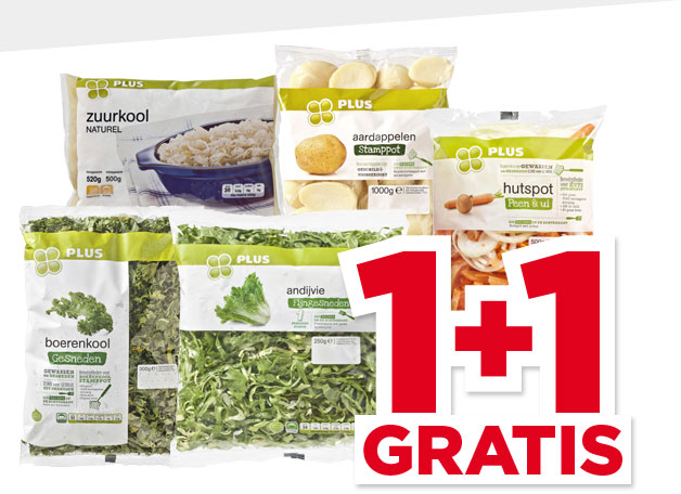 PLUS Boerenkool, hutspot of zuurkool, andijvie fijn of kookaardappelen stamppot | Bekijk aanbieding