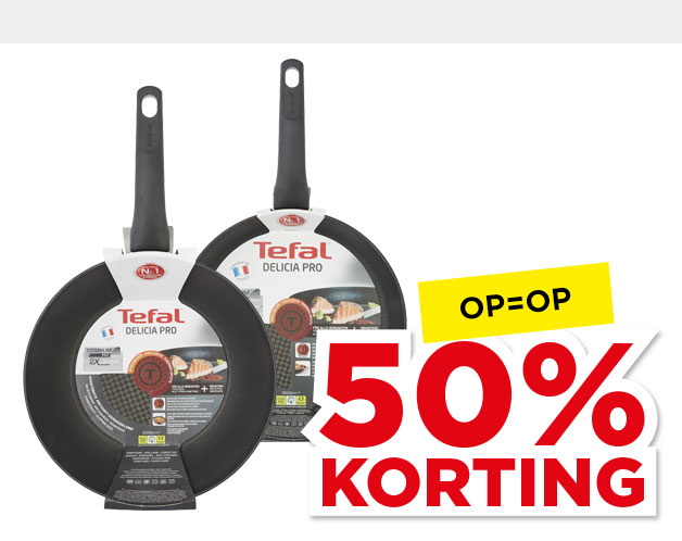 Alle Tefal Delicia Pro koeken- of wokpannen | Bekijk aanbieding