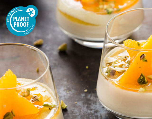 Oosterse melkpudding met gekonfijte mineola | Bekijk recept