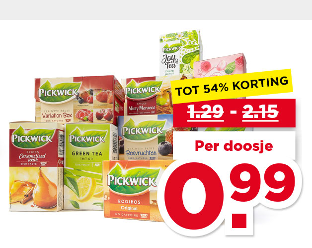 Pickwick 1-kops thee | Bekijk aanbieding