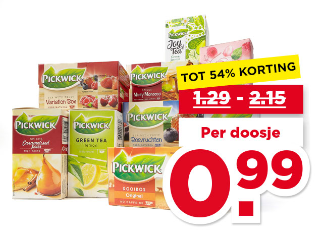 Pickwick 1-kops thee | Bekijk aanbieding
