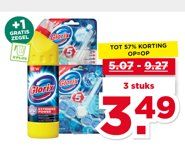 Glorix Toiletblok of bleek | Bekijk aanbieding