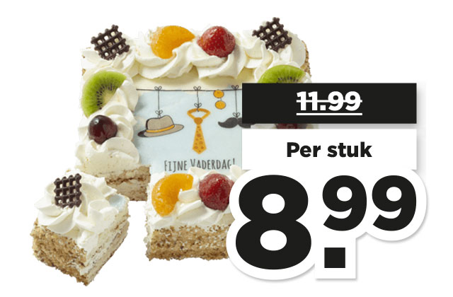 Vaderdag slagroomtaart | Bekijk aanbieding