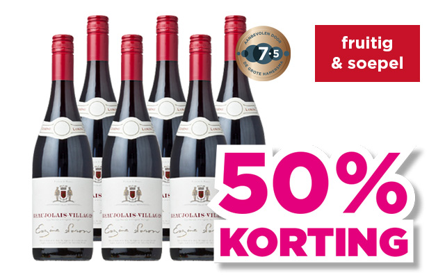 Eugène Loron | Beaujolais-Villages AOP | fruitig & soepel | 50% korting | van 40.74 voor 20.37 | Bekijk wijn