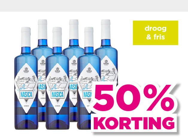 Nasica D.O. Rueda | Verdejo | droog & fris | 50% korting | van 41.94 voor 20.97 | Bekijk wijn