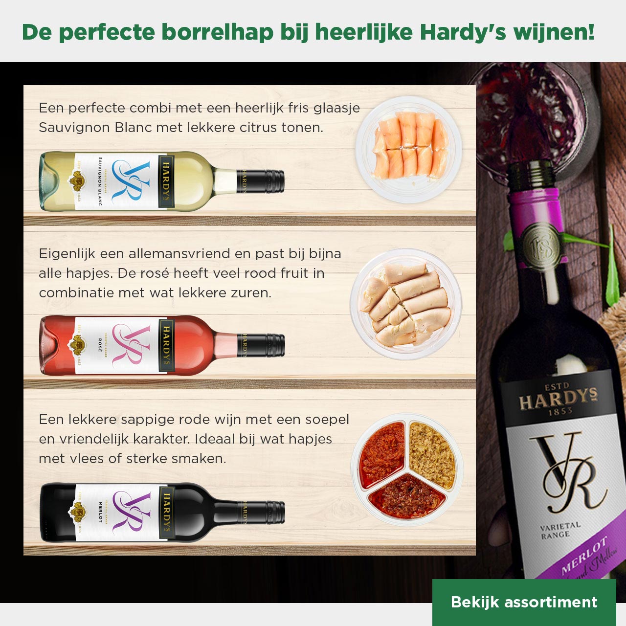 De perfecte borrelhap bij heerlijke Hardy's wijnen! | Bekijk assortiment