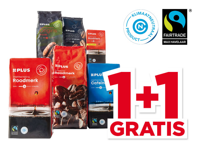 PLUS Snelfilterkoffie of koffiebonen | Bekijk aanbieding