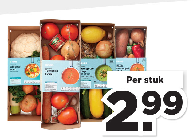Alle PLUS Soep verspakketten | Bekijk aanbieding