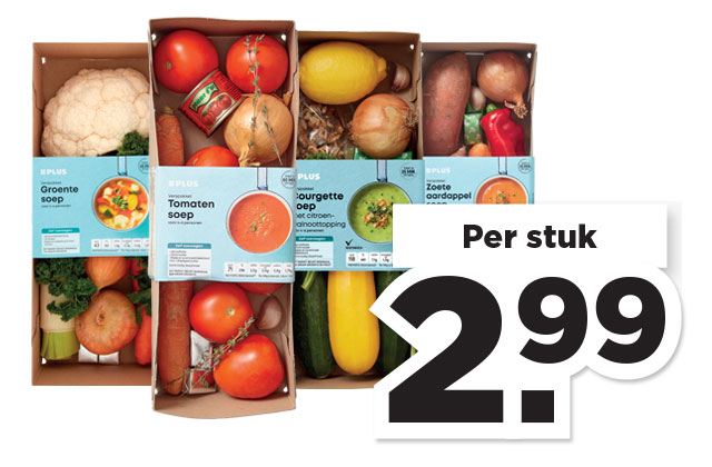 Alle PLUS Soep verspakketten | Bekijk aanbieding