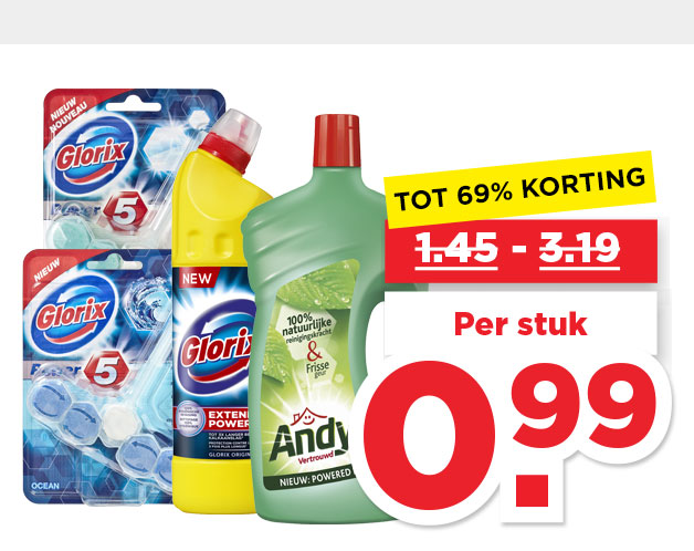 Alle Glorix of Andy | Bekijk aanbieding