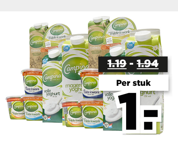Campina Yoghurt of kwark | Bekijk aanbieding