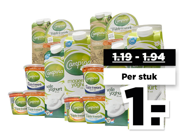 Campina Yoghurt of kwark | Bekijk aanbieding