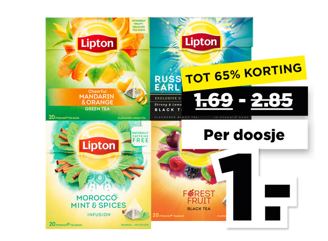 Lipton Pyramids 1 kops thee | Bekijk aanbieding