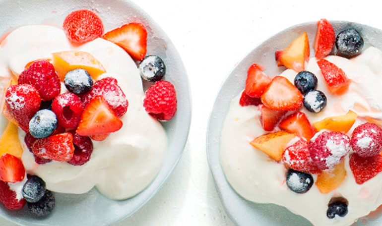 Zomerse mini pavlova's
